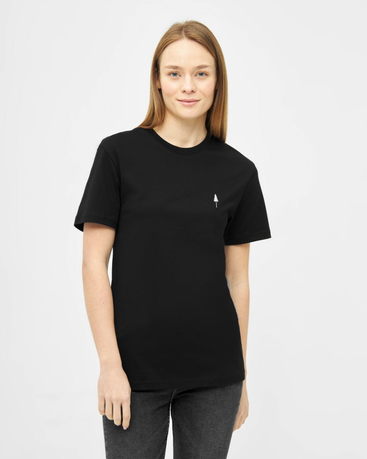 Frau T-Shirt Schwarz Vorne Ansicht
