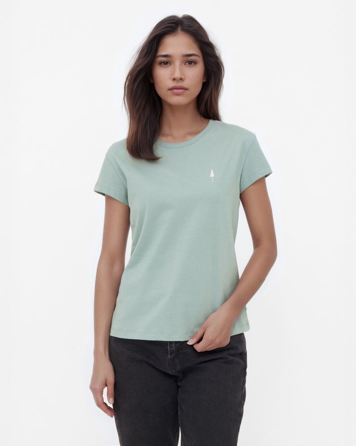 NIKIN TreeShirt Women 5-Pack Damen T-Shirt, hellgrün, aus Baumwolle, mit kurzen Ärmeln, schlichtes Design.