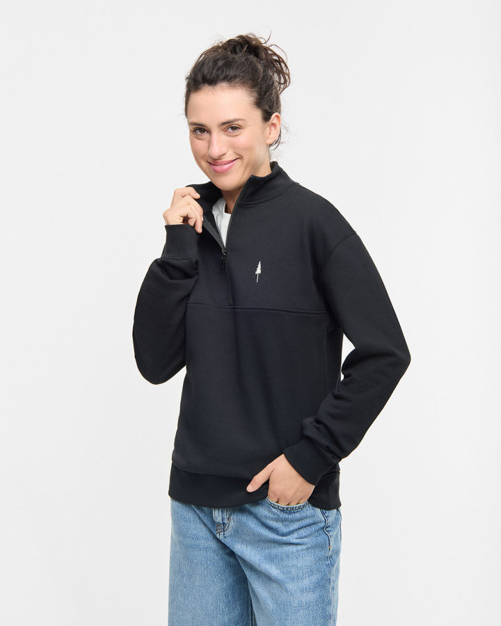 TreeSweater Quarter Zip Black