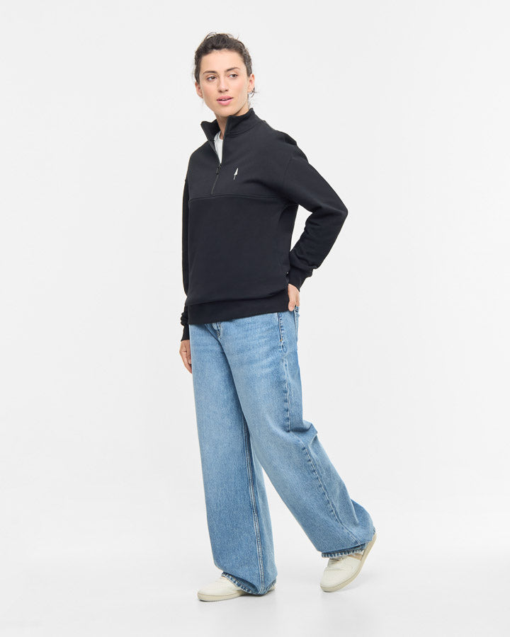 TreeSweater Quarter Zip Black