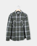 TreePlanter Overshirt Check Ash Green-Navy - SHIRT - NIKIN