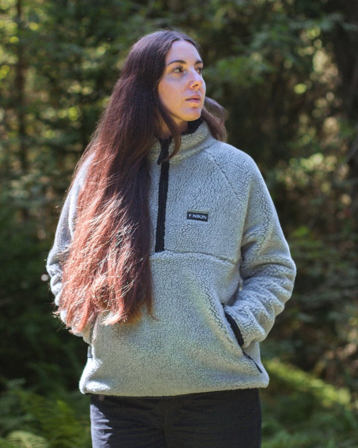 TreeFleece Teddy Pull Femme Gris chiné
