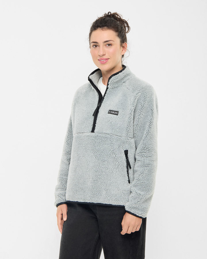 TreeFleece Teddy Pull Femme Gris chiné
