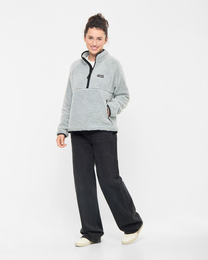 TreeFleece Teddy Pull Femme Gris chiné