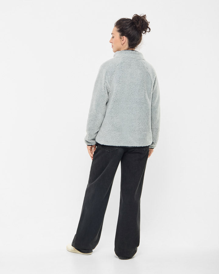 TreeFleece Teddy Pull Femme Gris chiné