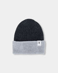 Treeanie Ribbed Colorblock Black Mel-Light Grey Mel - BEANIE - NIKIN