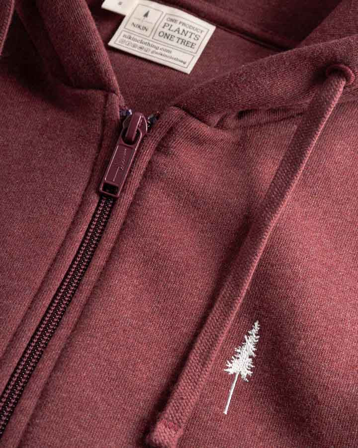 TreeHoodie Jacket Women Bordeaux Melange