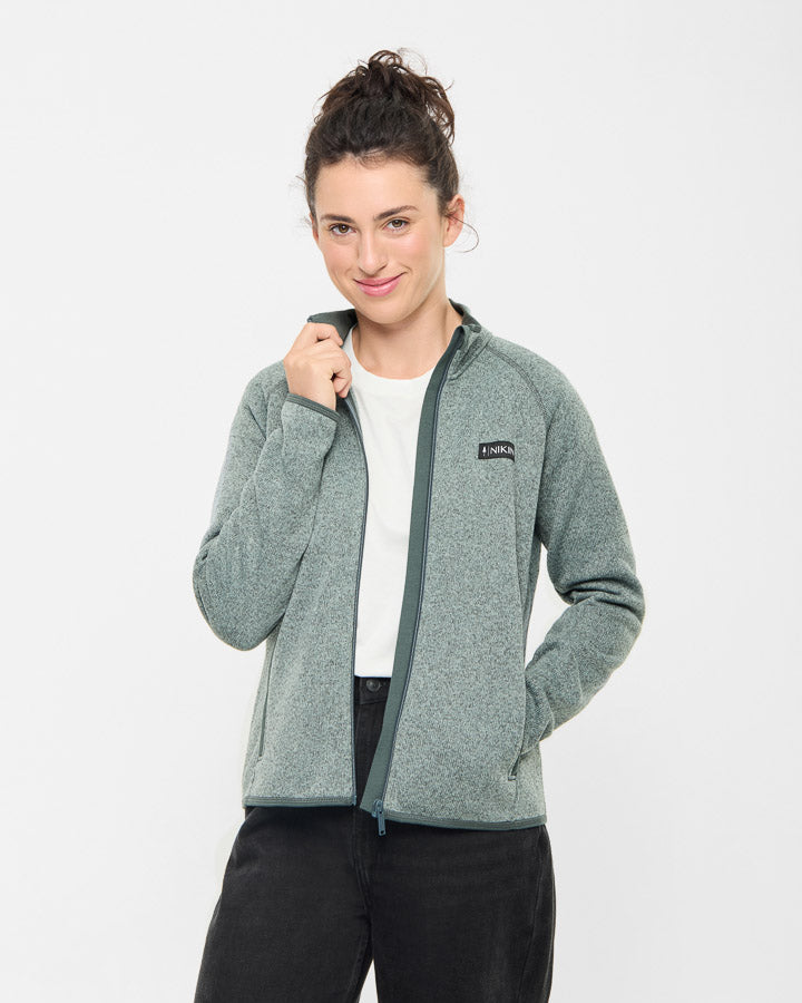 TreeJacket Knitted Fleece Women Elemental Blue
