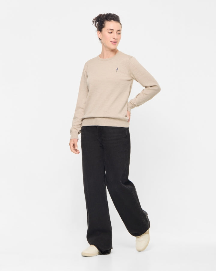 TreePullover Laine Mérinos Femme Caramel Mel