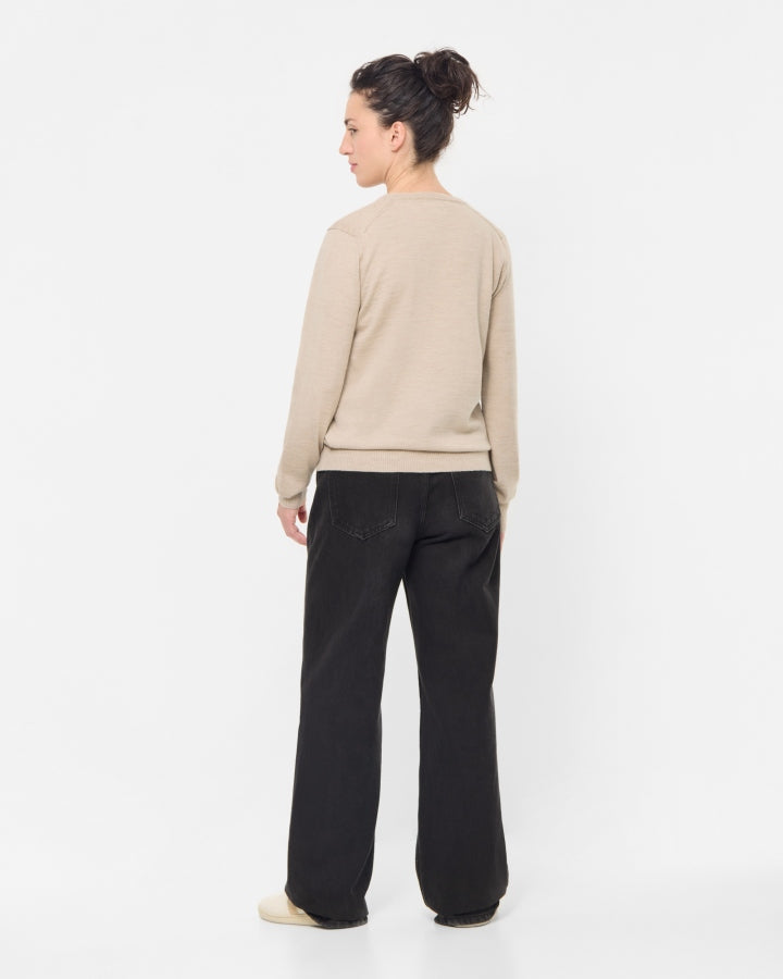 TreePullover Laine Mérinos Femme Caramel Mel