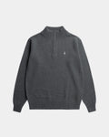TreePullover en maille col zippé Anthracite Mel