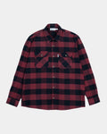 TreePlanter Overshirt Check Deep Maroon-Black