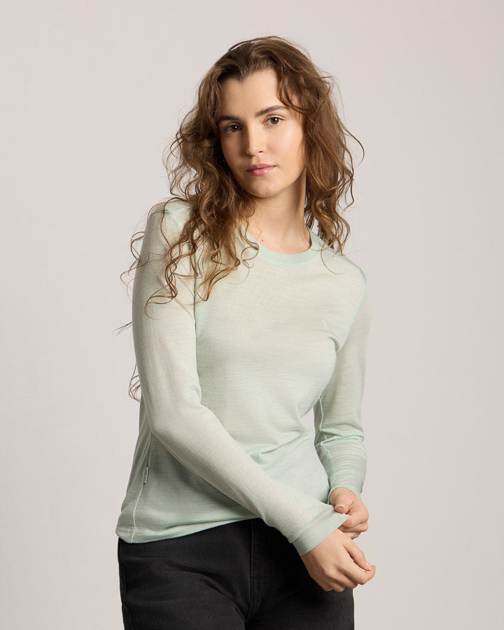 TreeShirt Longsleeve Wool Slim Women Fresh Mint