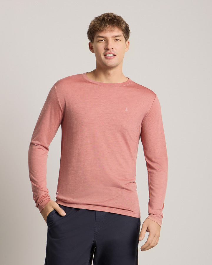 TreeShirt Manches longues laine Slim Rose saumon Mel