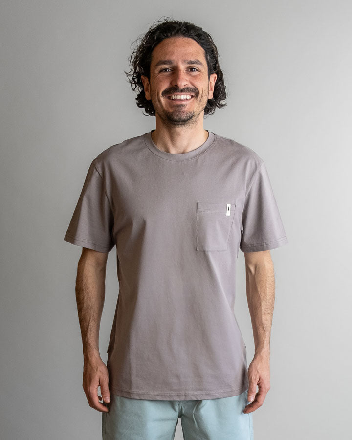 TreeShirt Pocket Mono Frêne Taupe
