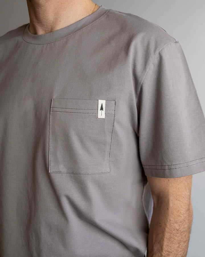 TreeShirt Pocket Mono Frêne Taupe