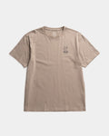 NIKIN TreeShirt Out Of Office Entspanntes T-Shirt, Bio-Baumwolle, taupe, NIKIN Logo und Reh Grafik.