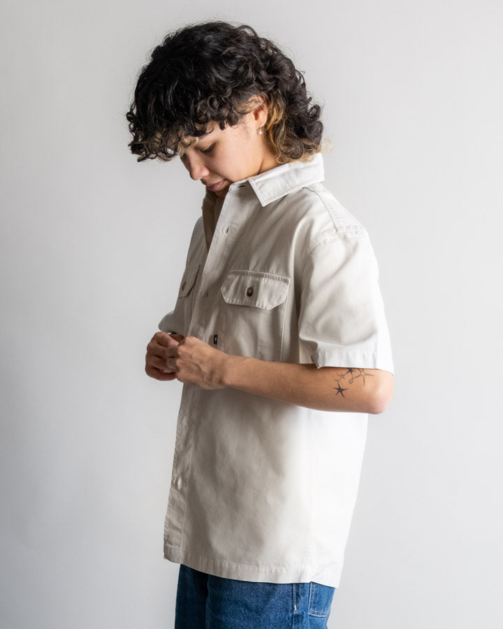 TreePlanter Overshirt Workwear Short Sleeve White Sand