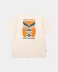 NIKIN TreeShirt TreePlanter T-Shirt, Bio-Baumwolle, buntes Blätter-Motiv, Rückenaufdruck „TOGETHER FOR NATURE“.