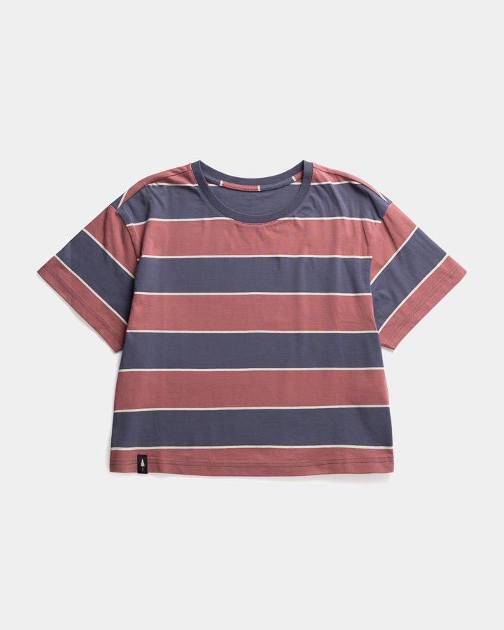 TreeShirt Striped Oversized Women Dark Ink-Blush