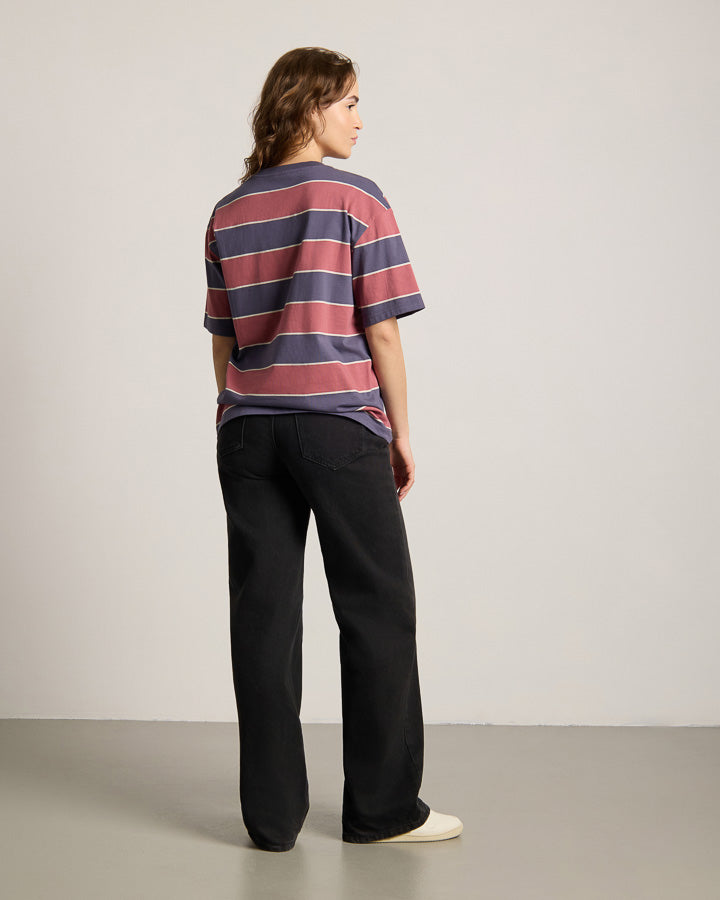 TreeShirt Striped Oversized Dark Ink-Blush