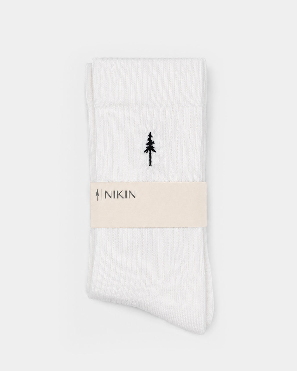 TreeSocks Ribbed Classic 2-Pack White