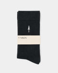 TreeSocks Ribbed Classic 2-Pack Black