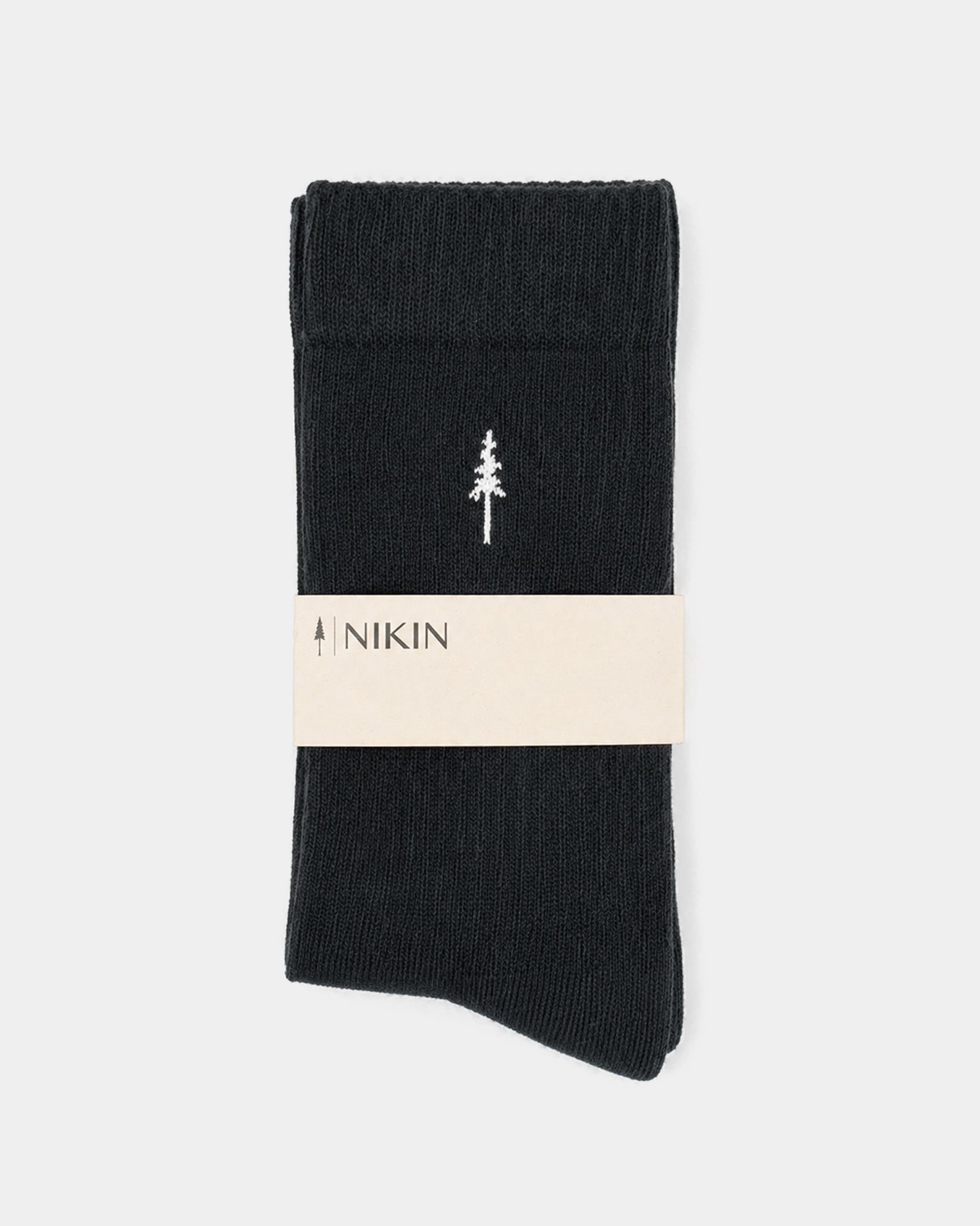 TreeSocks Ribbed Classic 2-Pack Black