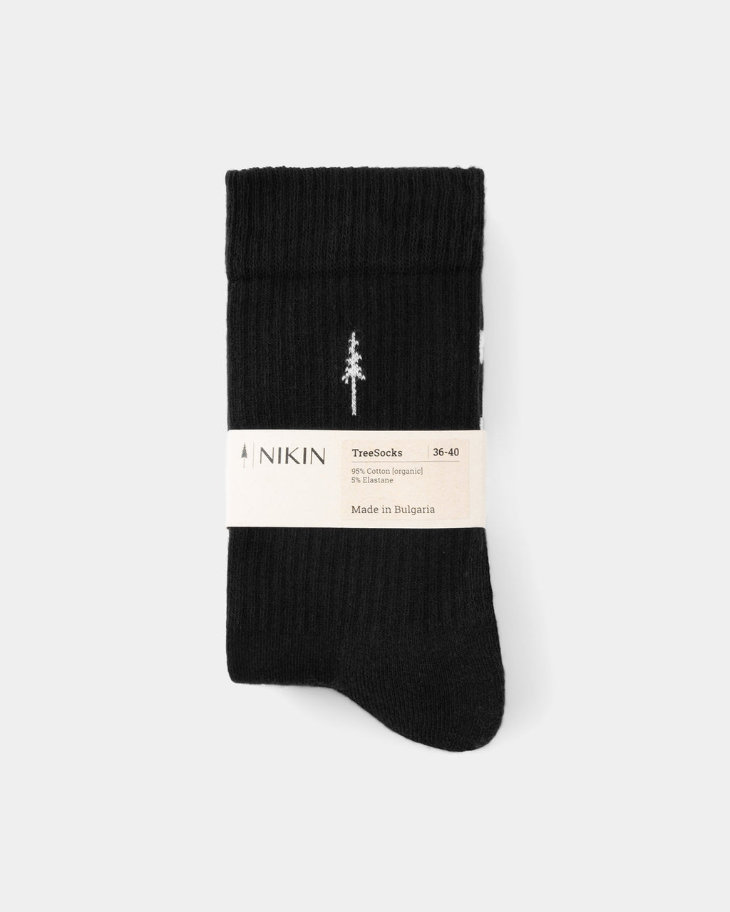TreeSocks Ribbed Classic 2-Pack Black