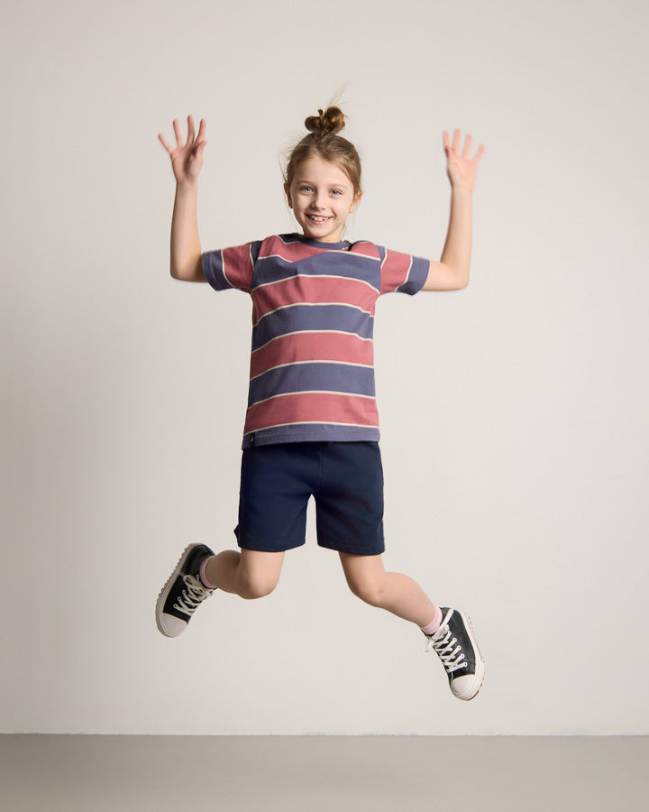 TreeShirt rayé enfants encre foncée-blush
