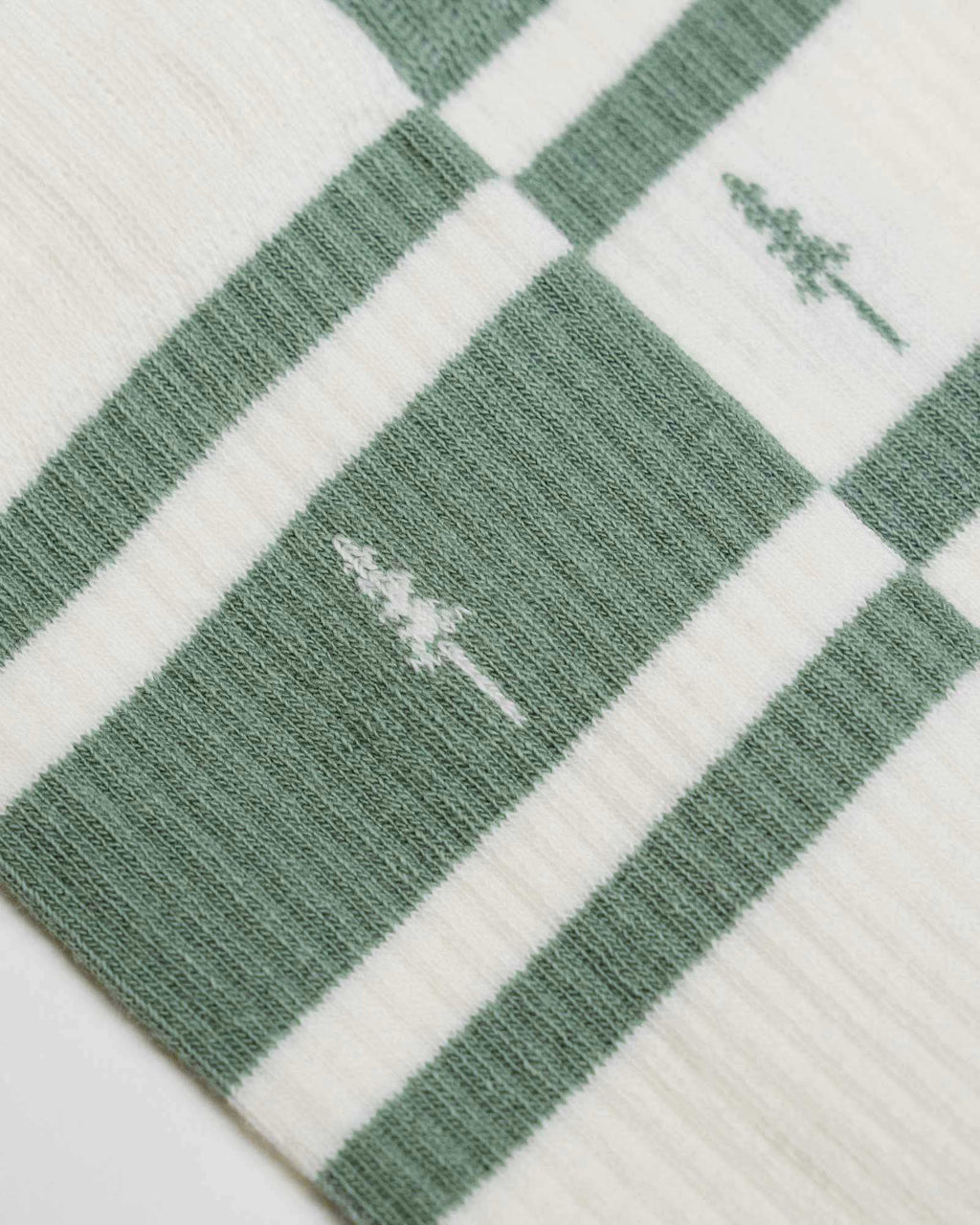 TreeSocks Ribbed Striped 2-Pack Turquoise-Off White