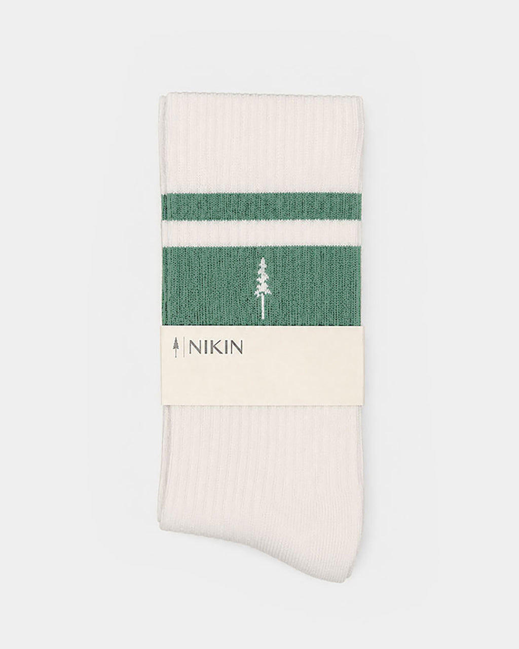 TreeSocks Ribbed Striped 2-Pack Turquoise-Off White