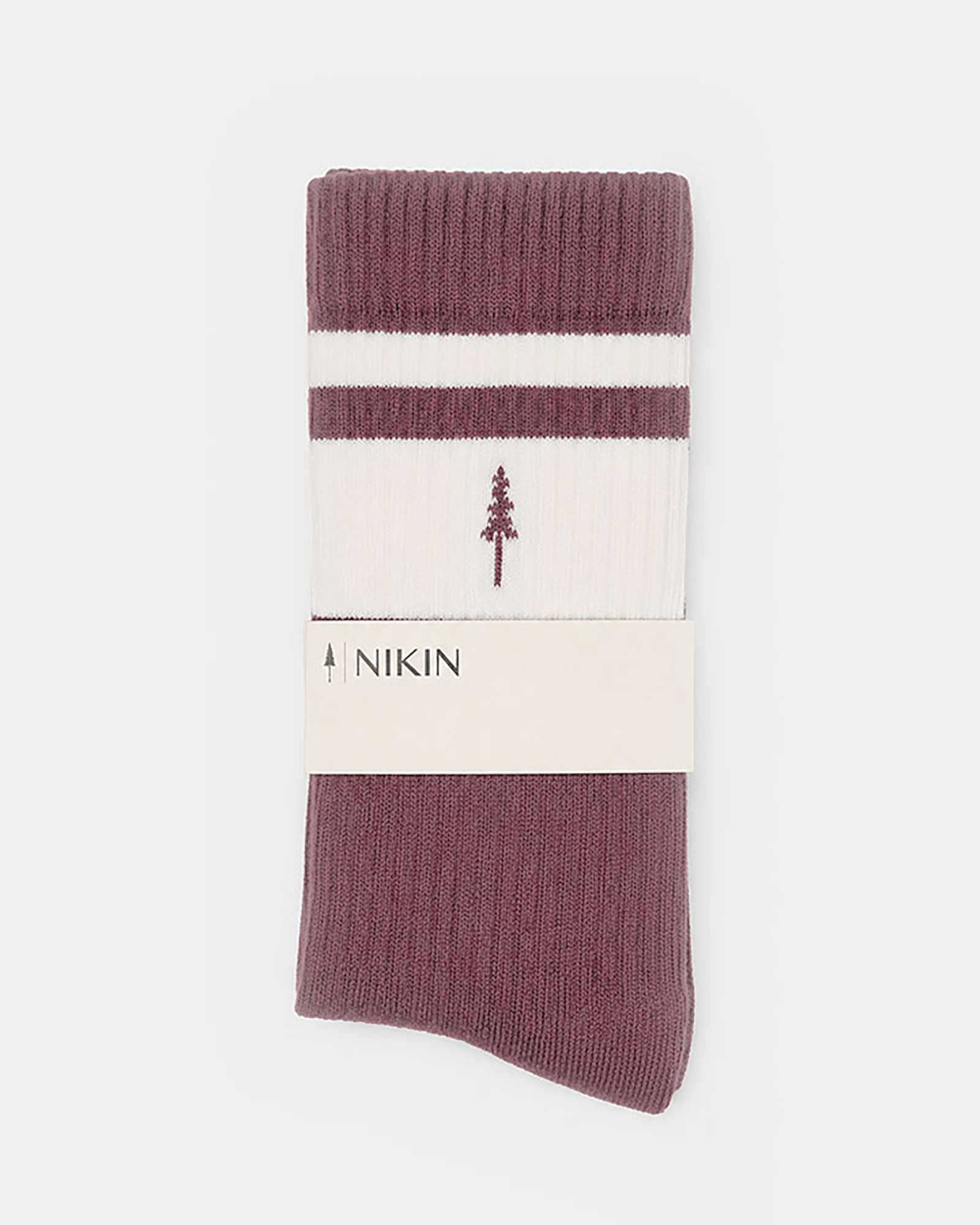 TreeSocks Ribbed Striped 2-Pack Cocoa-Off White