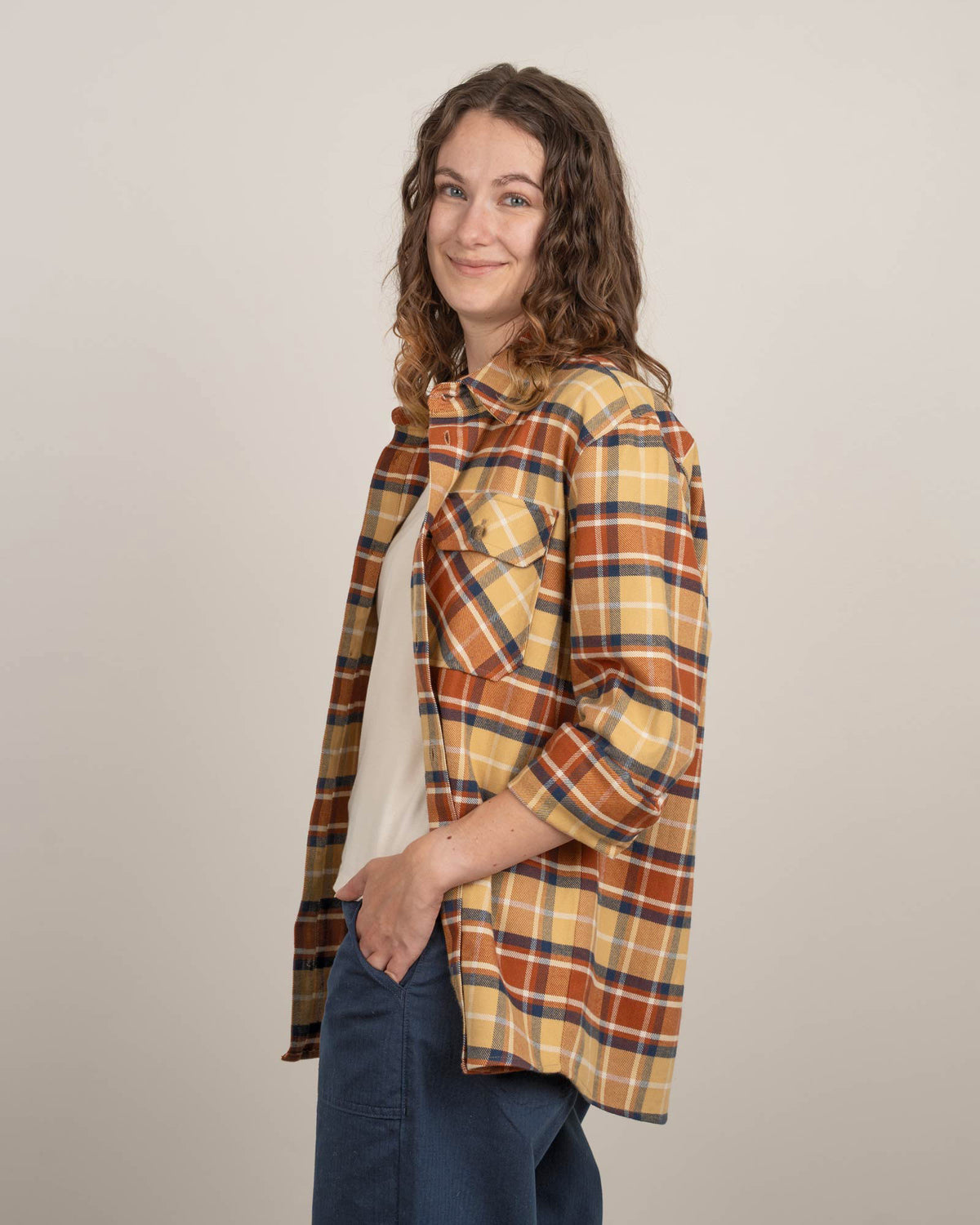 TreePlanter Overshirt reCotton Relaxed Sepia-Parchment