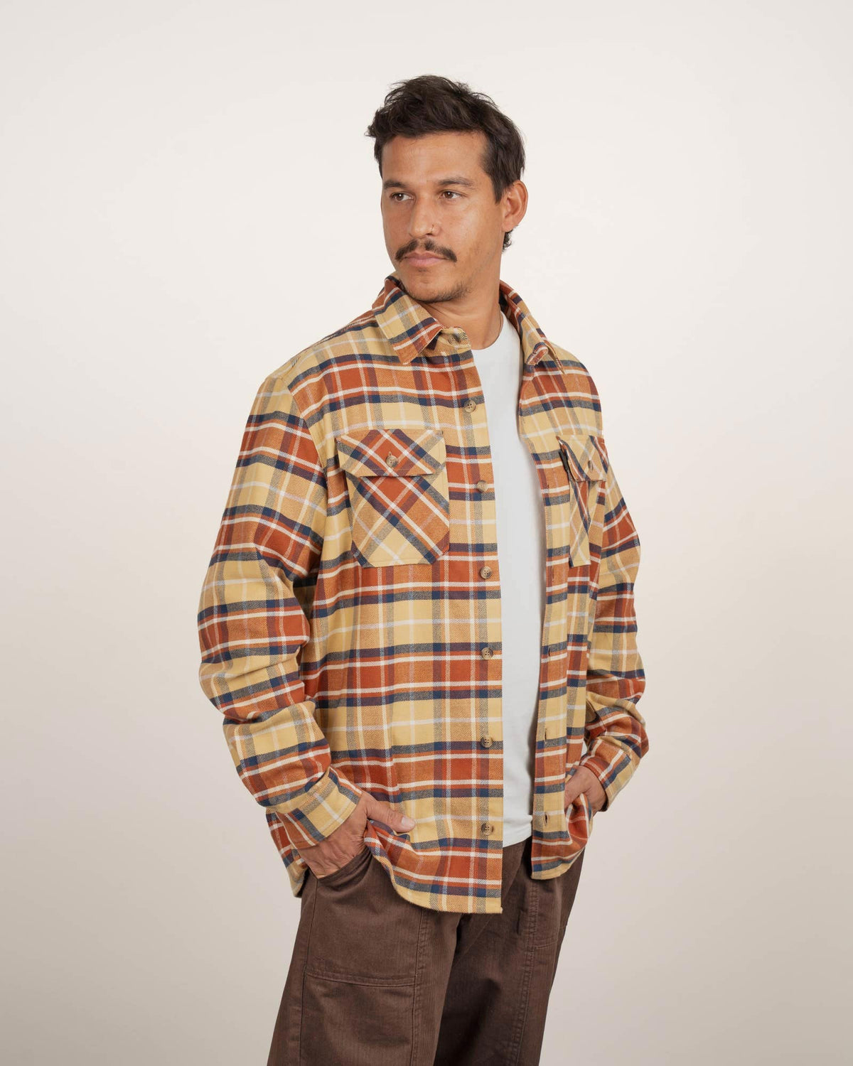 TreePlanter Overshirt reCotton Relaxed Sepia-Parchment