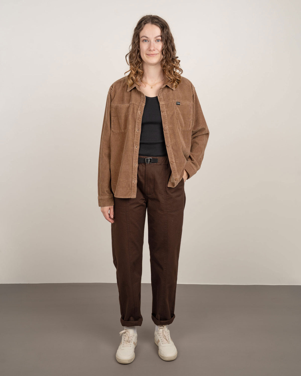 TreePlanter Overshirt Corduroy Oversized Women Taupe