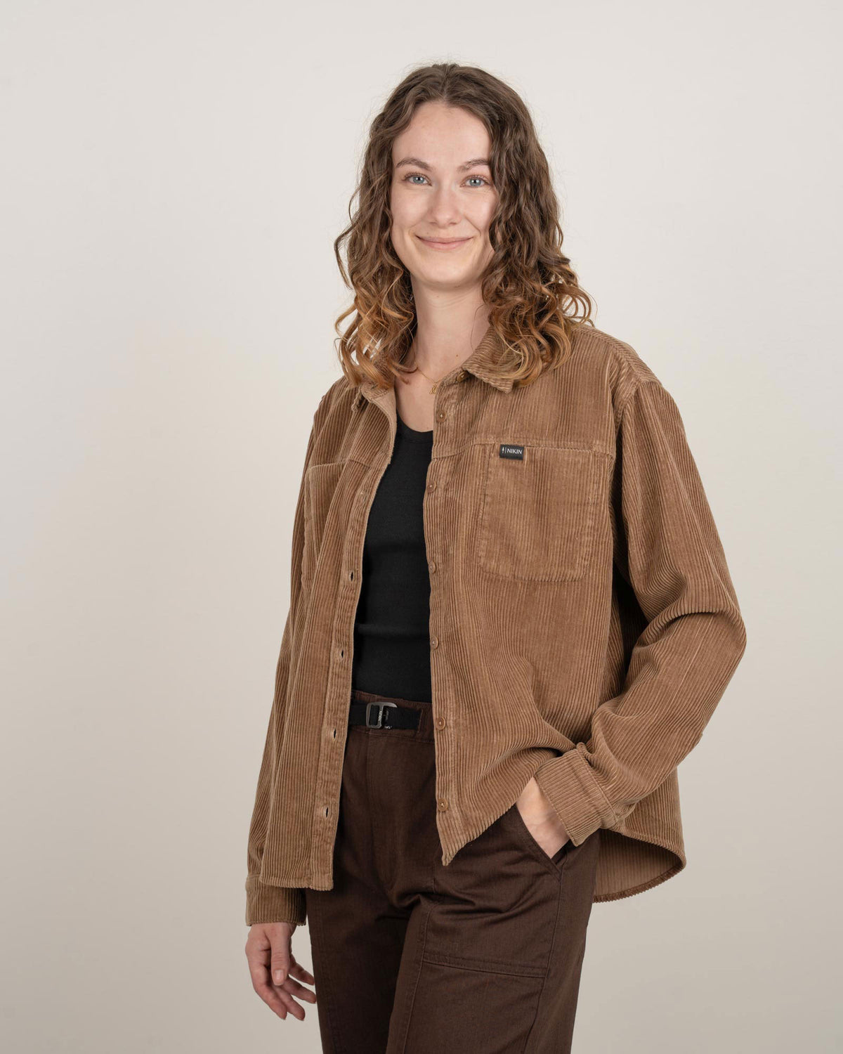 TreePlanter Overshirt Corduroy Oversized Women Taupe