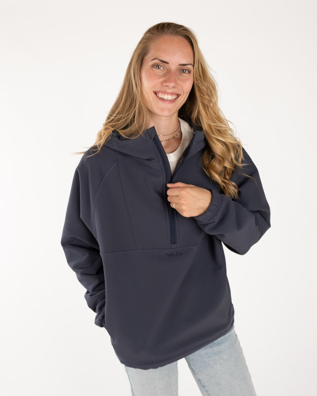 TreeHoodie Quarter Zip Stormfleece Relaxed Dark Ink