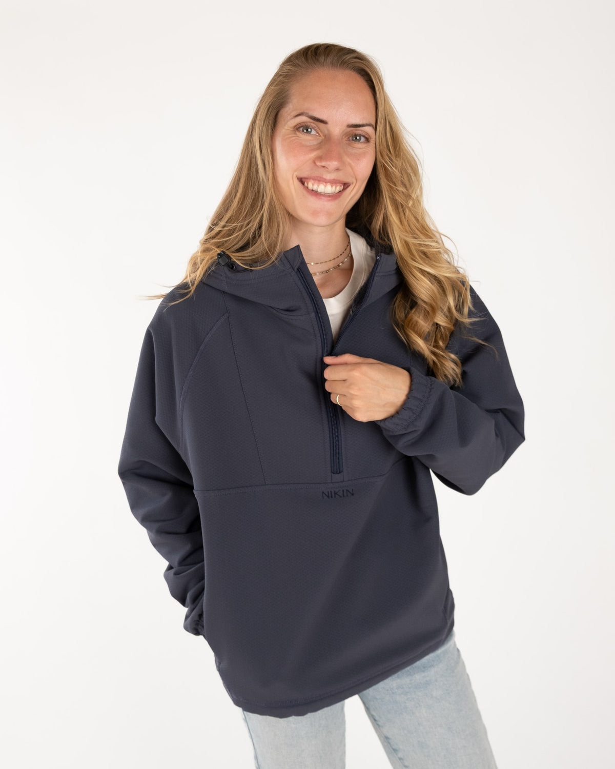 TreeHoodie Quarter Zip Stormfleece Relaxed Dark Ink