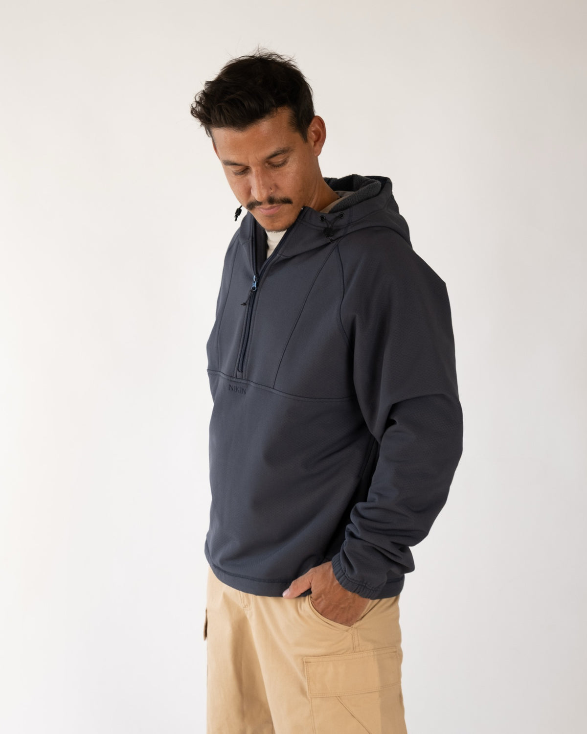 TreeHoodie Quarter Zip Stormfleece Relaxed Dark Ink