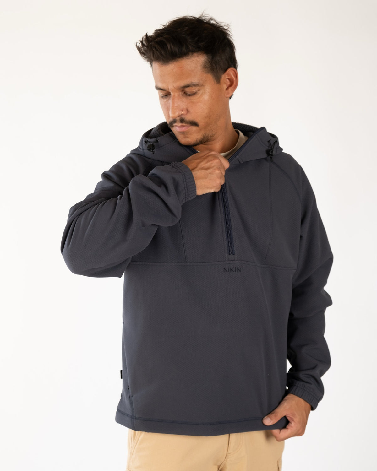 TreeHoodie Quarter Zip Stormfleece Relaxed Dark Ink