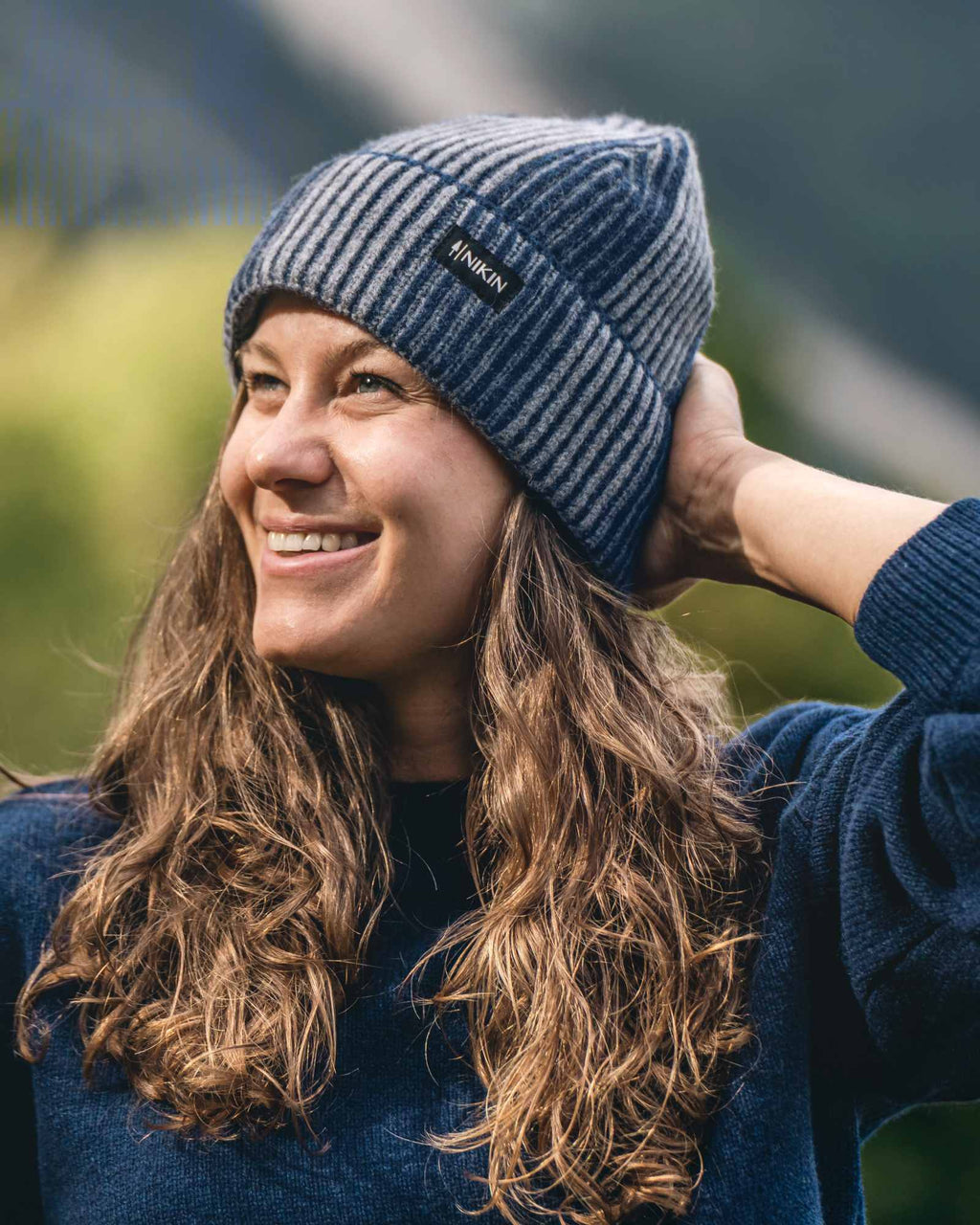 Treeanie Reclaimed Wool Navy Mel-Grey