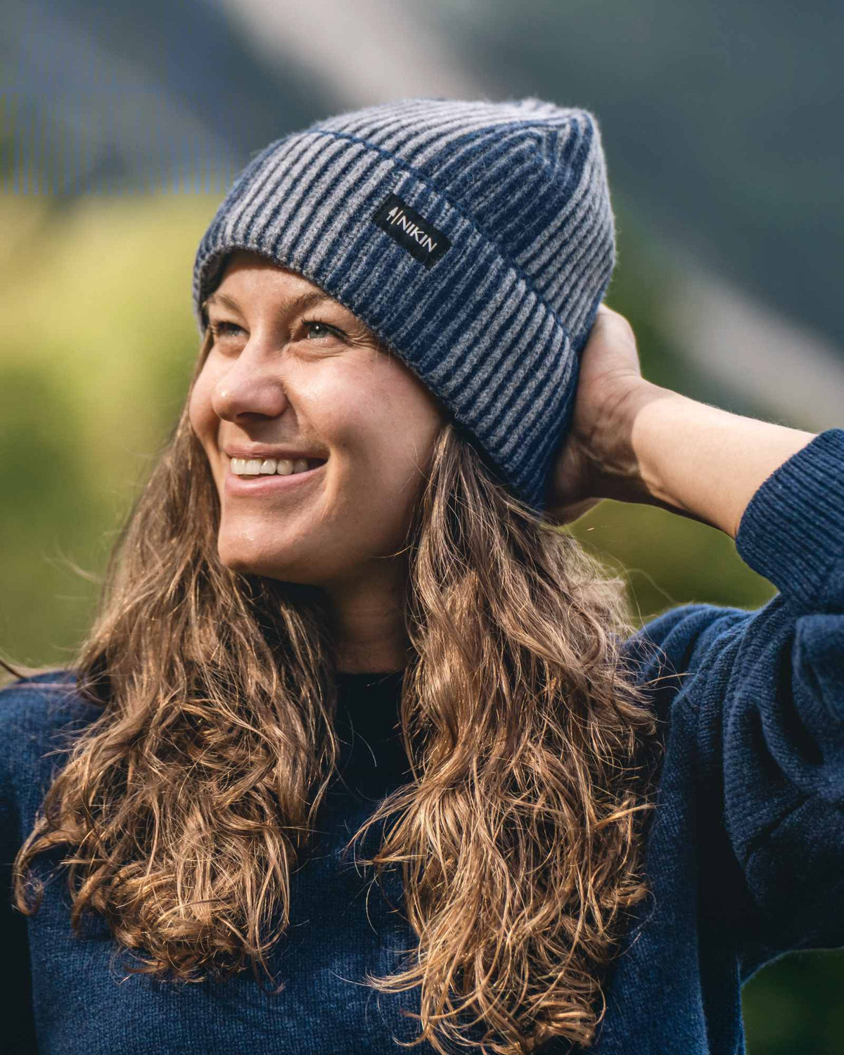 Treeanie Reclaimed Wool Navy Mel-Grey