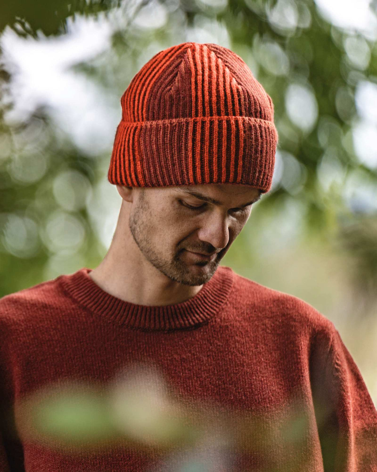 Treeanie Reclaimed Wool Deep Orange-Tuscan Red