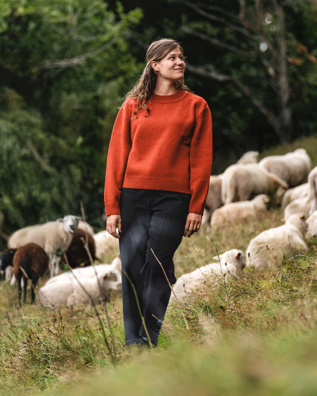 TreePullover Reclaimed Wool Women Deep Orange