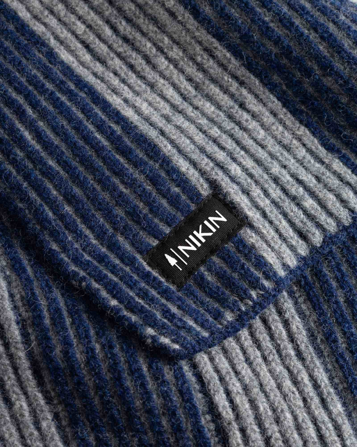 TreeScarf Reclaimed Wool Navy Mel-Grey