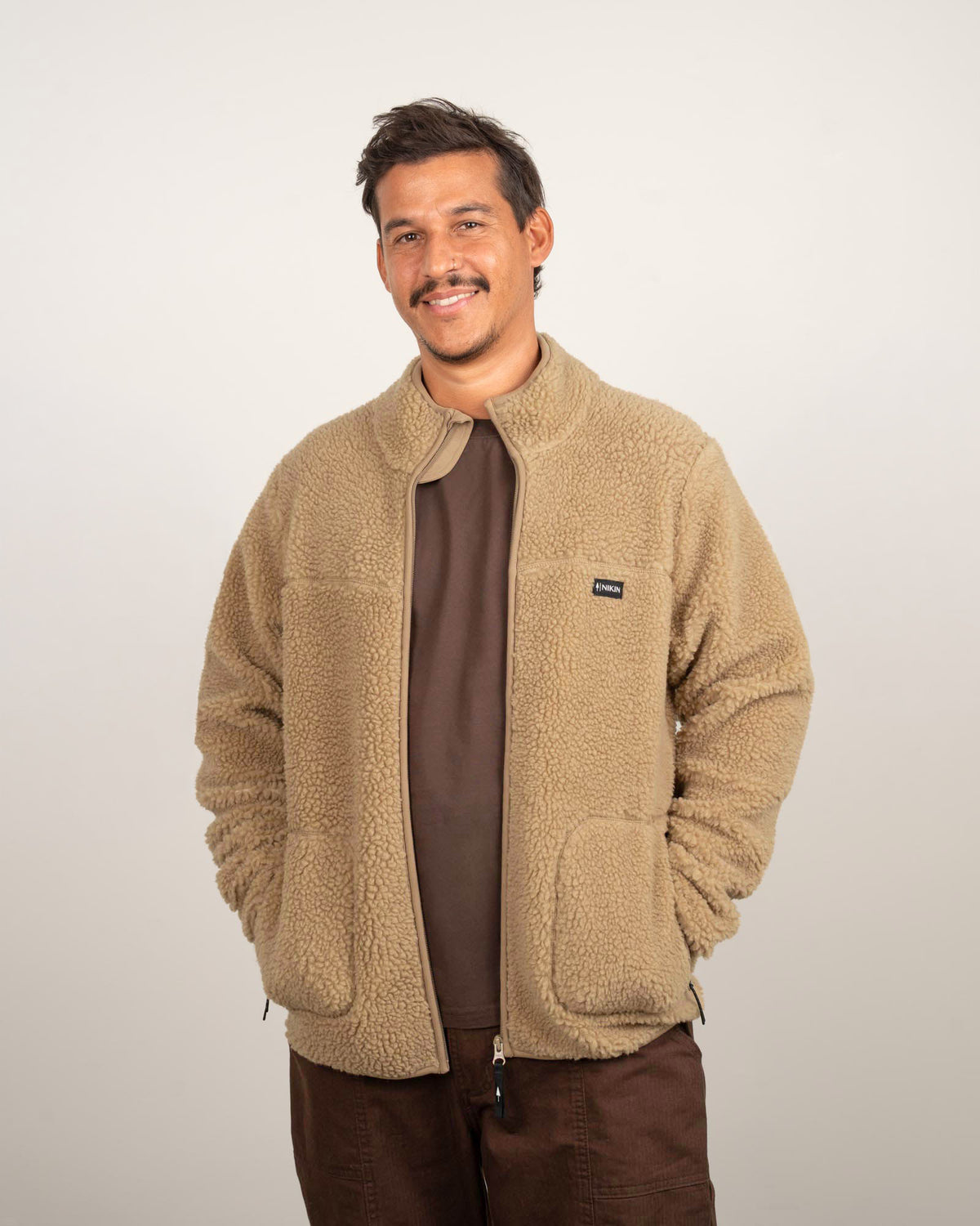 TreeJacket Wool Teddy Olive Fog