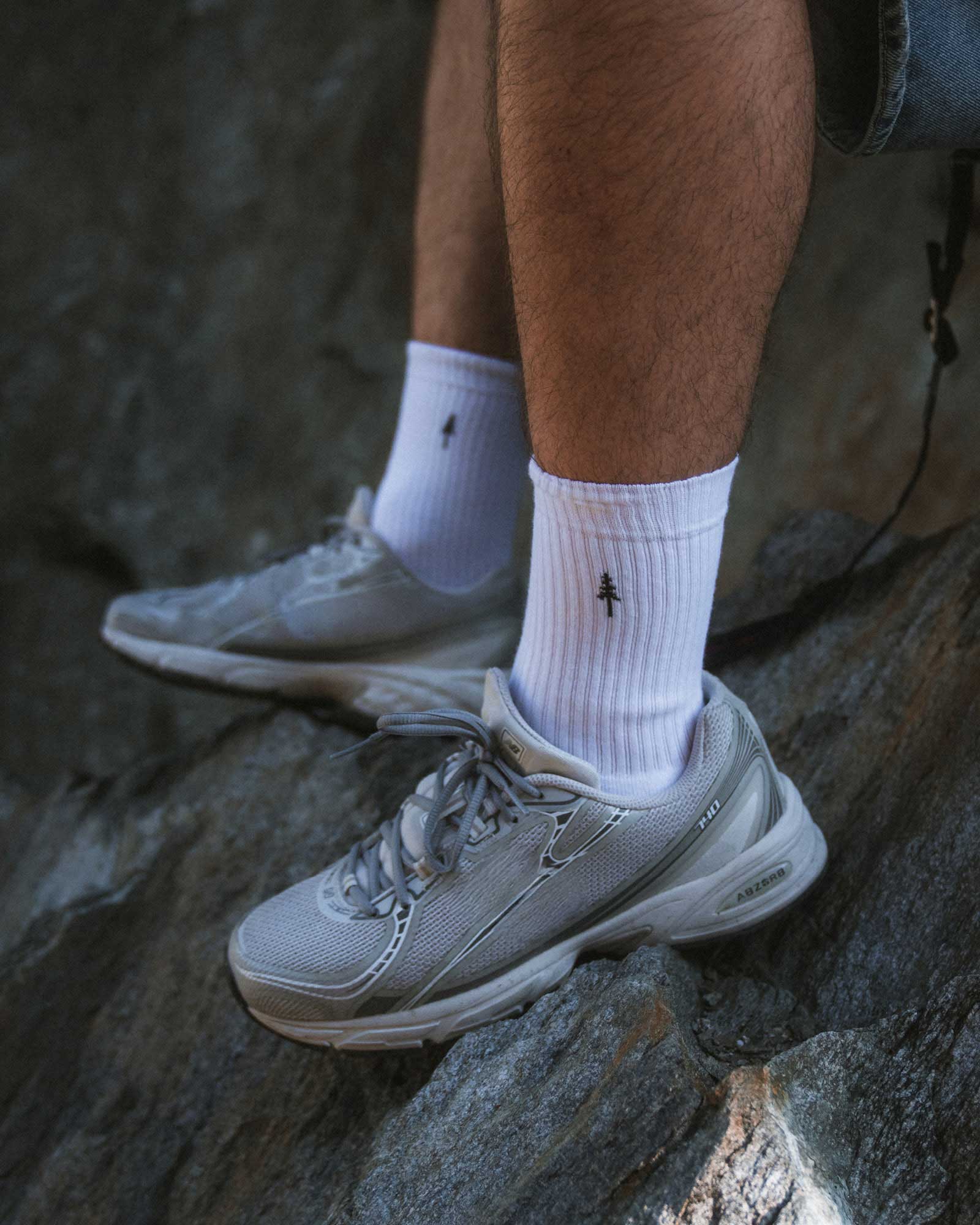 TreeSocks Ribbed Classic 2-Pack White