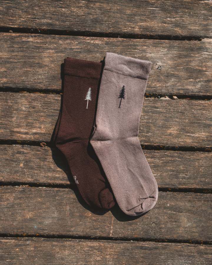 TreeSocks Standard Single Bundle Ash Taupe-Dark Oak