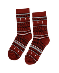 TreeSocks Cosy Norwegian Bordeaux - SOCKS - NIKIN